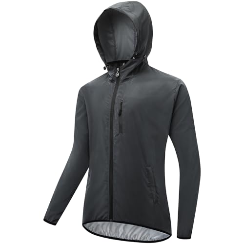WOSAWE 360 Reflektierende Herren Sportjacke, Winddicht Wasserabweisend Fahrradjacke Leicht Laufweste (Bunt Reflektierend, XL) von WOSAWE