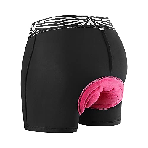 WOSAWE Damen Fahrrad Unterwäsche 3D Gepolstert Atmungsaktiv MTB Unterhose Dehnbar Radfahren Kurze Hose (Weiß XL) von WOSAWE