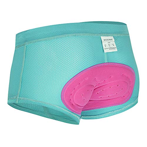WOSAWE Radunterhose Damen Atmungsaktive 3D Gepolstert MTB Radfahren UnterwäSche Kurze Hose (Blau M) von WOSAWE