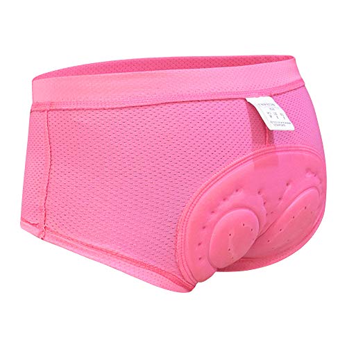 WOSAWE Radunterhose Damen Atmungsaktive 3D Gepolstert MTB Radfahren UnterwäSche Kurze Hose (Rosa XL) von WOSAWE