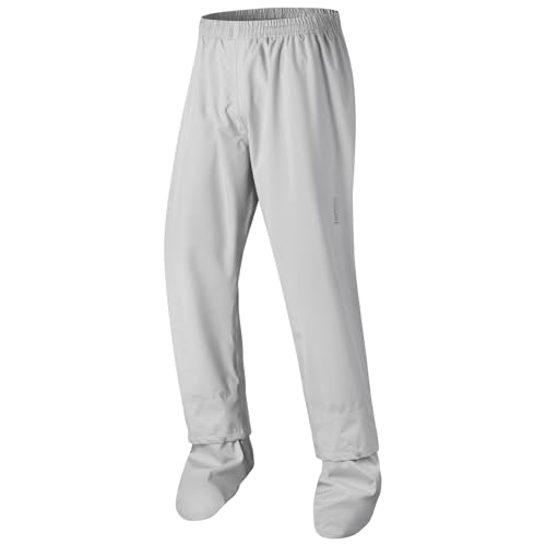 WOSAWE Regenhose Herren Damen wasserdichte Radfahren Wanderhose Atmungsaktiv Leichte Überziehhose Winddicht Trekkinghose (Grau, XL) von WOSAWE
