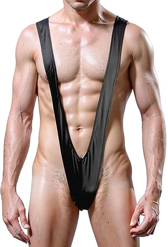 WOSE Borat Mankini Badeanzug - Borat Anzug Männer Herren Hochgeschnittener Slip Badeanzug MännTanga String V Form Party-Kostüm Bikini für Männer, Einheitsgröße von WOSE