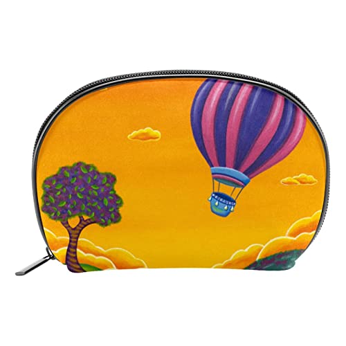 Kleine Make-up-Tasche für Geldbörse,Kosmetiktasche,Heißluftballon Landschaft Himmel,Kosmetiketui,Make-up-Organizer für Damen von WOSHJIUK