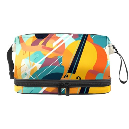 Make up Tasche klein,Make up Reisetasche,Bunte musikinstrumente,Make up Organizer Tasche von WOSHJIUK