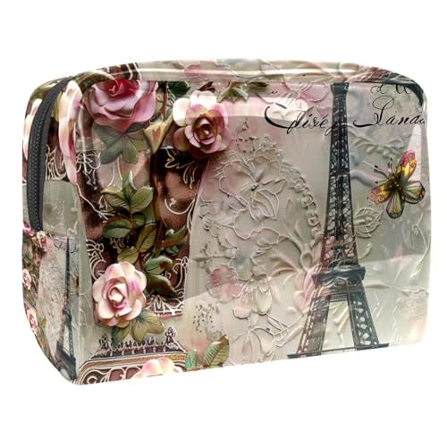 Make up Tasche klein,Make up Reisetasche,Eiffel TowerParis Postkarte,Make up Organizer Tasche von WOSHJIUK