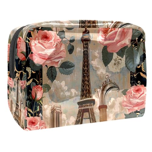 Make up Tasche klein,Make up Reisetasche,Eiffel TowerParis Postkarte,Make up Organizer Tasche von WOSHJIUK