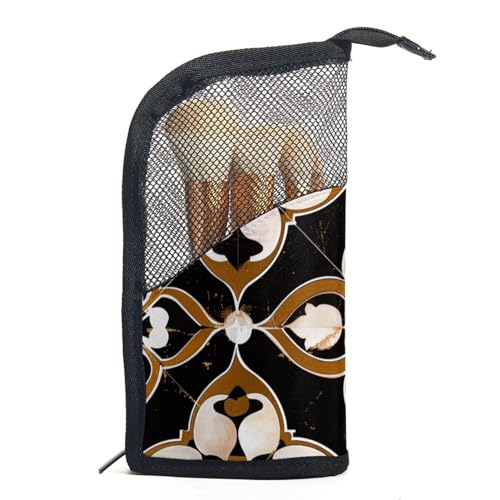 Make up Tasche klein,Make up Reisetasche,Weinlese gotische Beschaffenheits Blume,Make up Organizer Tasche von WOSHJIUK