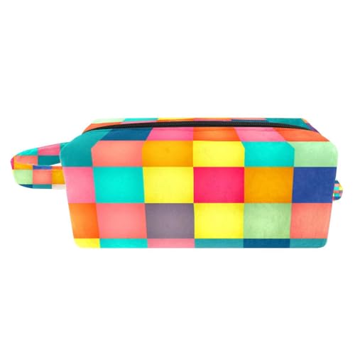 Make up Taschen Organizer,Kosmetiktaschen für Frauen,Buntes modernes Kariertes Muster,kleine Make up Tasche Make up Taschen Organizer,Kosmetiktaschen für Frauen,Buntes modernes Kariertes Muster,kleine Make up Tasche von WOSHJIUK
