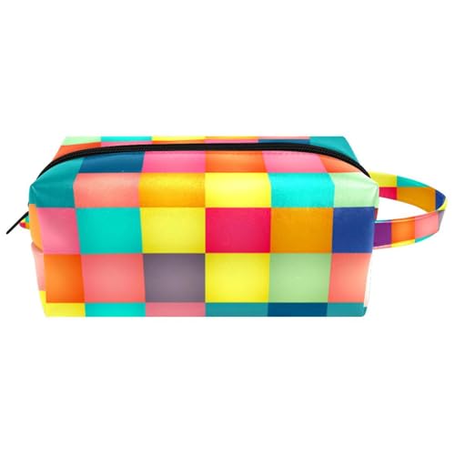 Make up Taschen Organizer,Kosmetiktaschen für Frauen,Buntes modernes Kariertes Muster,kleine Make up Tasche Make up Taschen Organizer,Kosmetiktaschen für Frauen,Buntes modernes Kariertes Muster,kleine Make up Tasche von WOSHJIUK