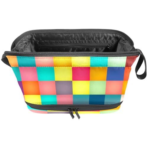 Make up Taschen Organizer,Kosmetiktaschen für Frauen,Buntes modernes Kariertes Muster,kleine Make up Tasche Make up Taschen Organizer,Kosmetiktaschen für Frauen,Buntes modernes Kariertes Muster,kleine Make up Tasche von WOSHJIUK