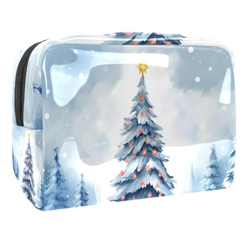 Make up Taschen Organizer,Kosmetiktaschen für Frauen,Winterlandschaft Baum Schnee,kleine Make up Tasche von WOSHJIUK