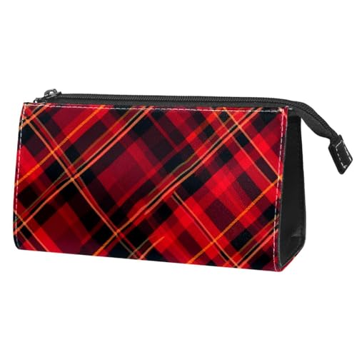 Make up Taschen Organizer,Kosmetiktaschen für Frauen,weihnachtsrot dunkelgrün kariert,kleine Make up Tasche Make up Taschen Organizer,Kosmetiktaschen für Frauen,weihnachtsrot dunkelgrün kariert,kleine Make up Tasche von WOSHJIUK