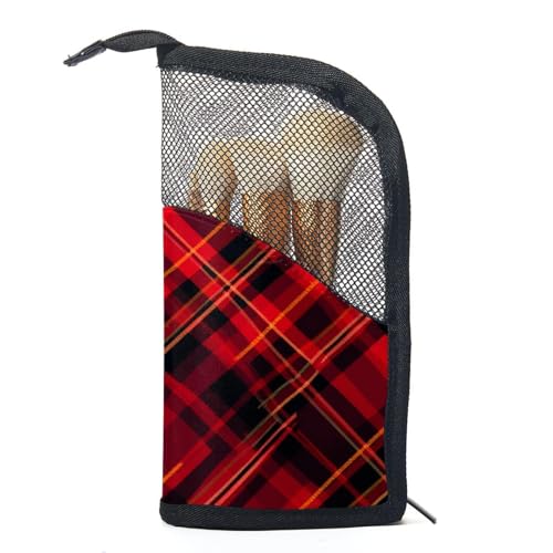Make up Taschen Organizer,Kosmetiktaschen für Frauen,weihnachtsrot dunkelgrün kariert,kleine Make up Tasche Make up Taschen Organizer,Kosmetiktaschen für Frauen,weihnachtsrot dunkelgrün kariert,kleine Make up Tasche von WOSHJIUK