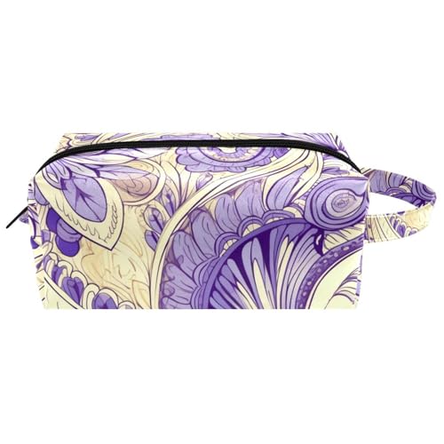 Make up Taschen für Damen,Kulturbeutel für Herren,Cashew Blumen Mandala Weinlese Blume,Reise Kosmetiktasche von WOSHJIUK