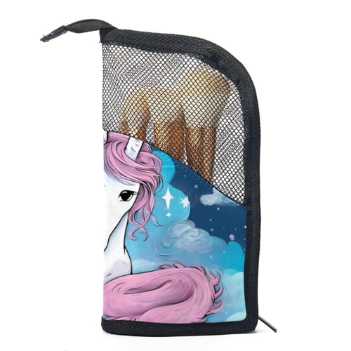 Make up Taschen für Damen,Kulturbeutel für Herren,Einhorn und Mädchen,Reise Kosmetiktasche von WOSHJIUK