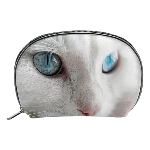 Make up Taschen für Damen,Kulturbeutel für Herren,Katze mit blauen Augen,Reise Kosmetiktasche von WOSHJIUK