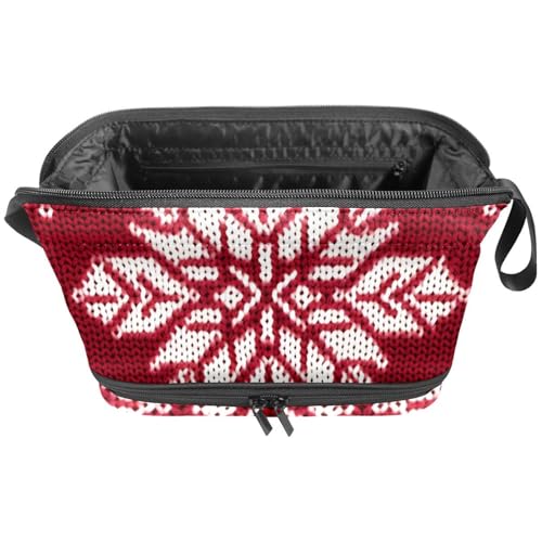 Make up Taschen für Damen,Kulturbeutel für Herren,Vintages Weihnachtsrotes Kariertes Muster,Reise Kosmetiktasche Make up Taschen für Damen,Kulturbeutel für Herren,Vintages Weihnachtsrotes Kariertes Muster,Reise Kosmetiktasche von WOSHJIUK