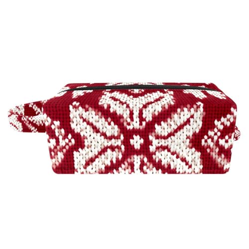 Reise Kulturbeutel,kleine Make up Tasche,Vintages Weihnachtsrotes Kariertes Muster,Make up Taschen für Frauen Reise Kulturbeutel,kleine Make up Tasche,Vintages Weihnachtsrotes Kariertes Muster,Make up Taschen für Frauen von WOSHJIUK