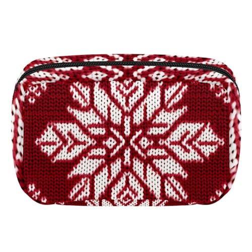 Reise Kulturbeutel,kleine Make up Tasche,Vintages Weihnachtsrotes Kariertes Muster,Make up Taschen für Frauen Reise Kulturbeutel,kleine Make up Tasche,Vintages Weihnachtsrotes Kariertes Muster,Make up Taschen für Frauen von WOSHJIUK