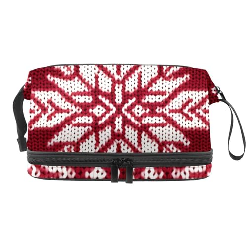 Reise Kulturbeutel,kleine Make up Tasche,Vintages Weihnachtsrotes Kariertes Muster,Make up Taschen für Frauen Reise Kulturbeutel,kleine Make up Tasche,Vintages Weihnachtsrotes Kariertes Muster,Make up Taschen für Frauen von WOSHJIUK