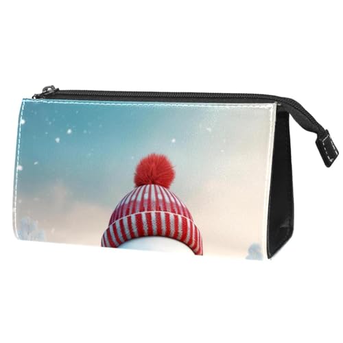 Reise Kulturbeutel,kleine Make up Tasche,Weihnachtsschneemann mit Hut,Make up Taschen für Frauen Reise Kulturbeutel,kleine Make up Tasche,Weihnachtsschneemann mit Hut,Make up Taschen für Frauen von WOSHJIUK