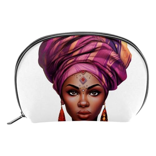 Reise Make up Tasche,Reise Kulturbeutel für Damen,Afroamerikanerfrauen ethnisches Mädchen,Kosmetik Reisetasche von WOSHJIUK