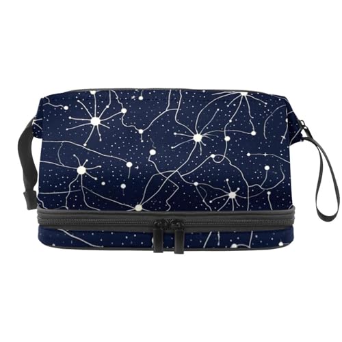 Reise Make up Tasche,Reise Kulturbeutel für Damen,Sternbild Universum Galaxie,Kosmetik Reisetasche von WOSHJIUK