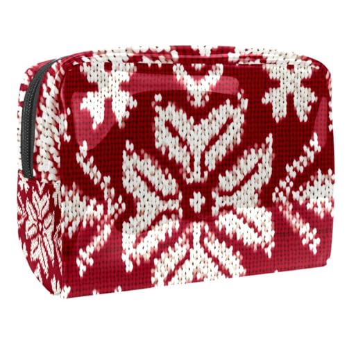 Reise Make up Tasche,Reise Kulturbeutel für Damen,Vintages Weihnachtsrotes Kariertes Muster,Kosmetik Reisetasche Reise Make up Tasche,Reise Kulturbeutel für Damen,Vintages Weihnachtsrotes Kariertes Muster,Kosmetik Reisetasche von WOSHJIUK