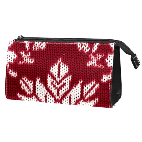 Reise Make up Tasche,Reise Kulturbeutel für Damen,Vintages Weihnachtsrotes Kariertes Muster,Kosmetik Reisetasche Reise Make up Tasche,Reise Kulturbeutel für Damen,Vintages Weihnachtsrotes Kariertes Muster,Kosmetik Reisetasche von WOSHJIUK