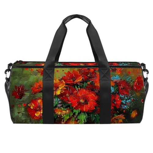 Reisetasche,Herren Sporttasche,Damen Sporttasche,Gänseblümchen Ölgemälde Blume,Sporttasche von WOSHJIUK