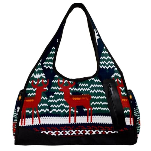 Reisetasche,Herren Sporttasche,Damen Sporttasche,Hirsch Weihnachten und Neujahr,Sporttasche von WOSHJIUK