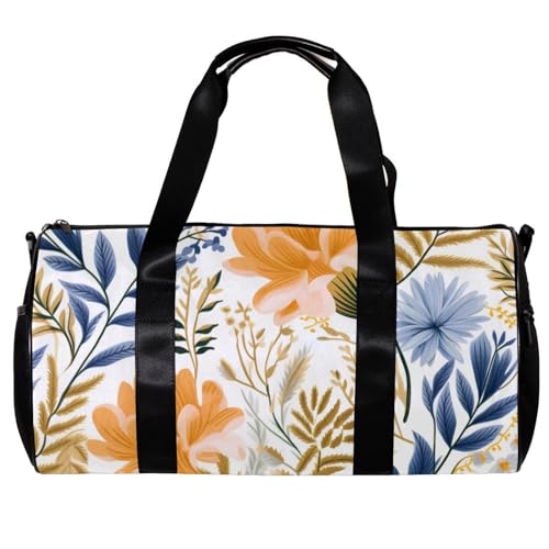 Sporttaschen für Damen,Reisetasche für Reisen,aquarellblumenblätter tropisch,Sporttasche für Herren von WOSHJIUK