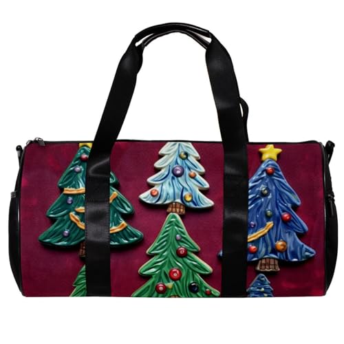 Sporttaschen für Herren,Reisetaschen für Damen,weihnachtsdekoration Baum,Trainingstasche von WOSHJIUK