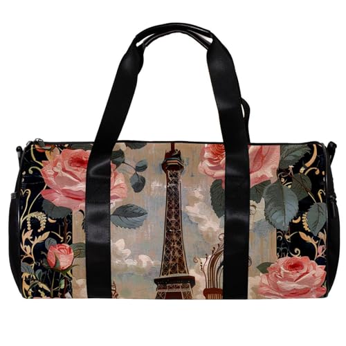 Weekender Reisetasche,kleine Sporttasche,Eiffel TowerParis Postkarte,Sporttasche von WOSHJIUK