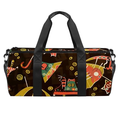 Weekender Reisetasche,kleine Sporttasche,Regenschirm Blumenkatze,Sporttasche von WOSHJIUK