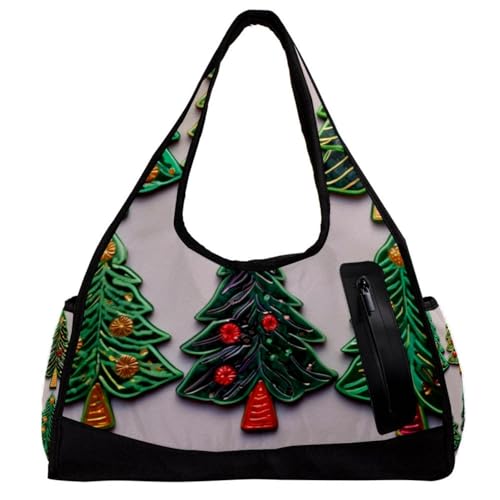 Weekender Reisetasche,kleine Sporttasche,weihnachtsdekoration Baum,Sporttasche von WOSHJIUK