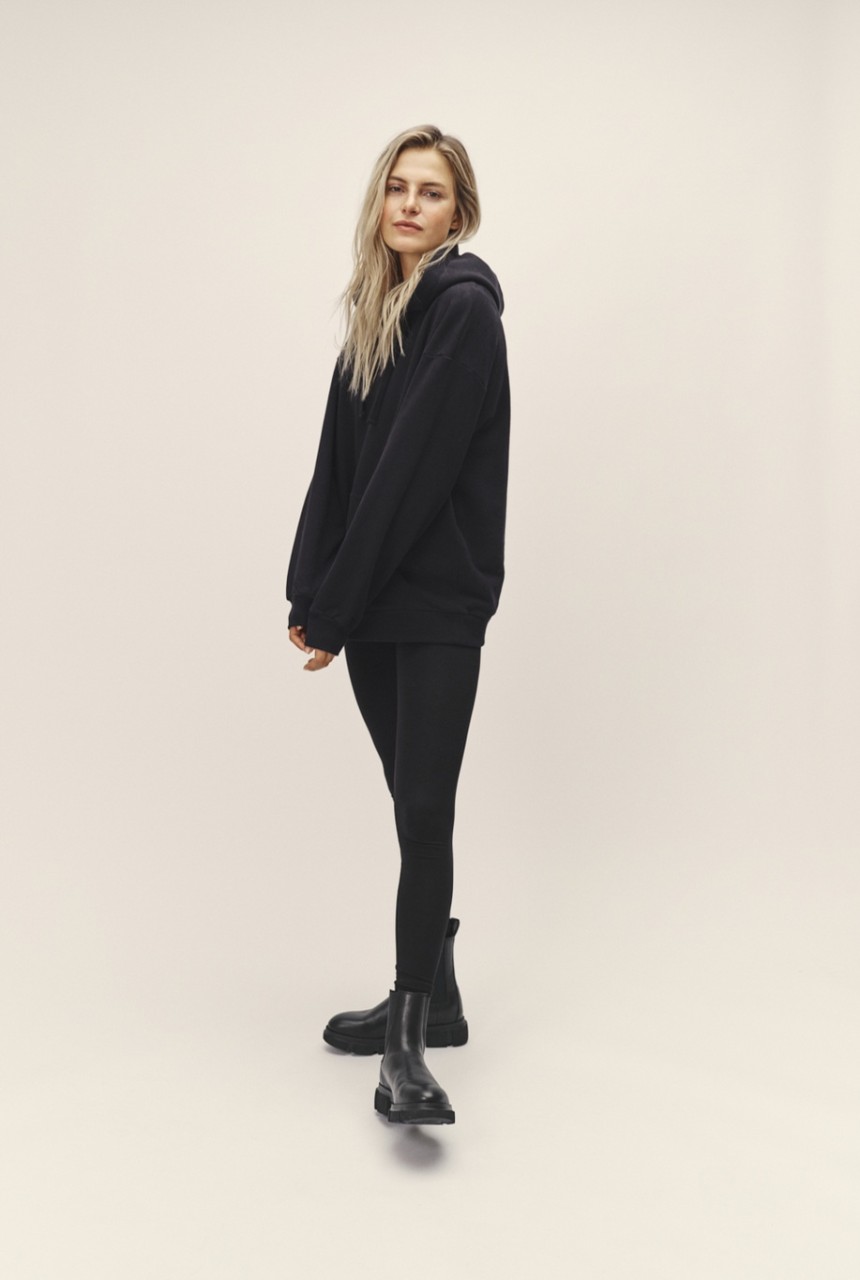 HOODIE SWEATSHIRT Organic Cotton | WOTE | black L von WOTE