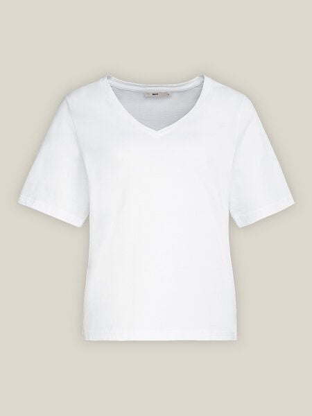 WOTE Damen T-Shirt mit V-Ausschnitt - 100% Bio-Baumwolle (Weiß) von WOTE