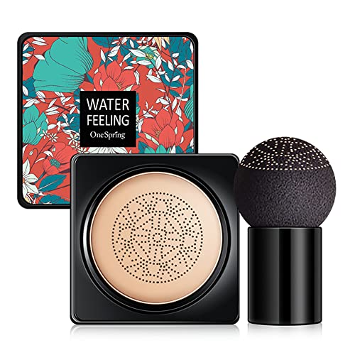 Foundation-Kissen - Mushroom Head Moisturizing Foundation Powder 20 ml Langanhaltend - Foundation mit voller Deckkraft, Creme-Concealer für die meisten Hauttypen, Make-up-Kissen für Frauen von WOTEG