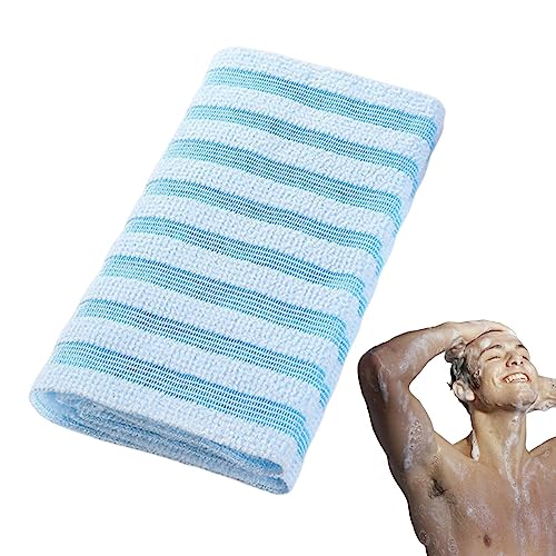 Körperpeeling-Handtuch – Scrub Back Body Towel | Tragbarer Peeling-Waschlappen mit guter Flexibilität für Geburtstag, Männer, Frauen, Dusche von WOTEG