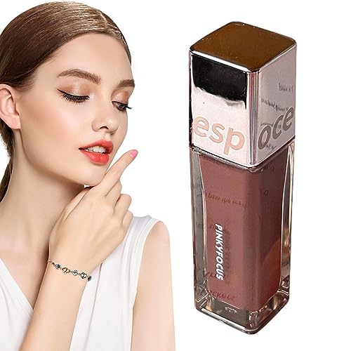 Langanhaltender Lippenfleck - Lippenstift-Lipgloss mit Spiegeleffekt für Frauen | Lippenkosmetik, Lippen-Make-up, Lippenstift-Make-up, roter Lippenstift, wischfest, Nude-Lippenstifte Woteg von WOTEG