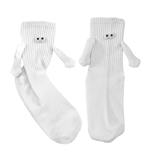 Lustige Magnetische Saugnapf-3D-Paar Socken - Lustige Socken Für Frauen Männer - Unisex Lustiges Paar Halten Hände Socke Für Paar - Paar Hält Händchen Socken, Magnetische Hand Hält Mittelrohr Süß von WOTEG