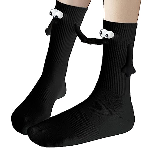 Lustige Magnetische Saugnapf-3D-Paar Socken - Lustige Socken Für Frauen Männer - Unisex Lustiges Paar Halten Hände Socke Für Paar - Paar Hält Händchen Socken, Magnetische Hand Hält Mittelrohr Süß von WOTEG