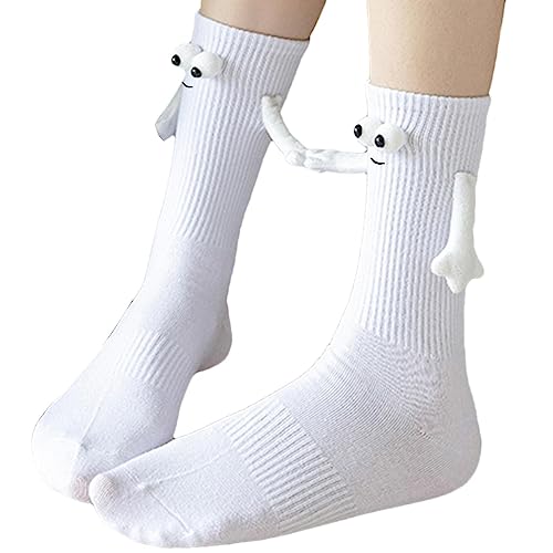 Lustige Magnetische Saugnapf-3D-Paar Socken - Lustige Socken Für Frauen Männer - Unisex Lustiges Paar Halten Hände Socke Für Paar - Paar Hält Händchen Socken, Magnetische Hand Hält Mittelrohr Süß von WOTEG