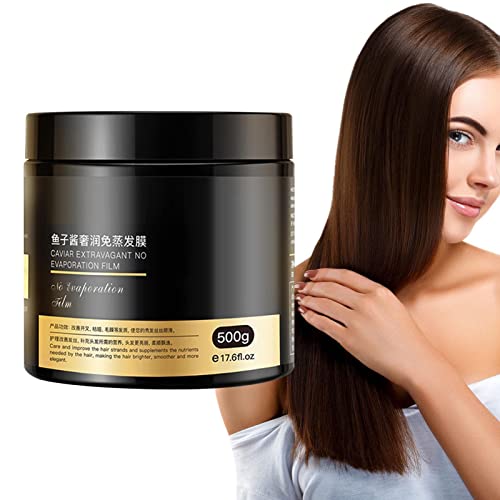 WOTEG Haarmaske für trockenes, geschädigtes Haar, Haarpflege-Balsam-Film, 500 g, feuchtigkeitsreich, professionelle Salon-Haarlotion für gesundes Aussehen und glänzendes Haar für Frauen von WOTEG