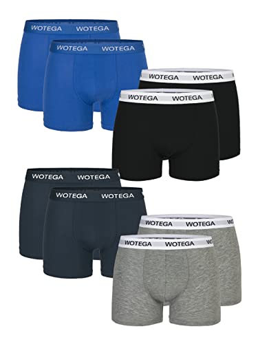 WOTEGA Joe - 8er Pack Herren Boxershorts - Männer Unterwäsche Retroshorts - Baumwoll Unterhosen für Herren von WOTEGA