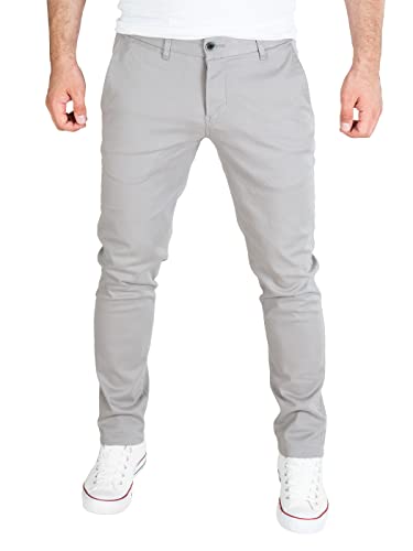 WOTEGA Adriano - Chino Hosen für Herren - Graue Slim Fit Chinohosen - Stretch Herrenhose, Grau (Gull 4R173802), W31/L34 von WOTEGA