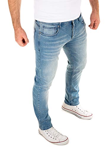 WOTEGA Alistar - Herrenjeans Slim Fit - Stretch Jeans Hose - Baumwoll Männer Jeanshose, Blau (Captains Blue 184020), W29/L32 von WOTEGA