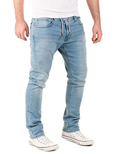 WOTEGA Noah - Bequeme Denim Jogginghose Slim Fit - Herren Sweatjeanshose - Männer Jeans Jogger Chino, Blau (Blue Shadow 3R4020), W38/L38 von WOTEGA