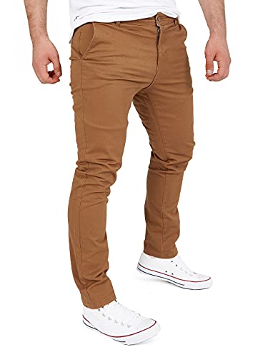 WOTEGA Glenn - Chino Jeans Hose Herren - Männer Chinohosen Slim Fit - Baumwollhosen, Braun (Toffee 181031), W31/L34 von WOTEGA